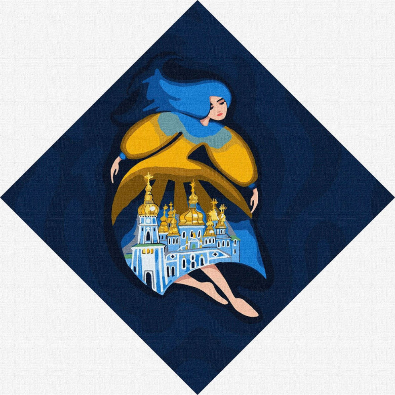 Картина за номерами "Берегиня Михайлівська" Ідейка KHO4915 30х30 см Ідейка Арт:24768