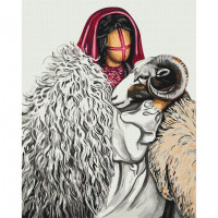 Картина за номерами "Червона хустка" © Valeriya Macarenco Brushme BS53910 40x50 см  Brushme Арт:39932