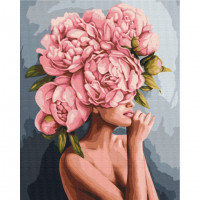 Картина за номерами "Дотик півонії" Brushme BS51481 40х50 см Brushme Арт:27131