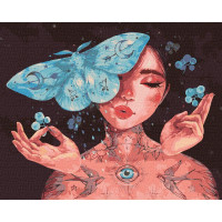 Картина за номерами "Дотик метелика" ©lesya_nedzelska_art Ідейка KHO4980 40х50 см Ідейка Арт:26536