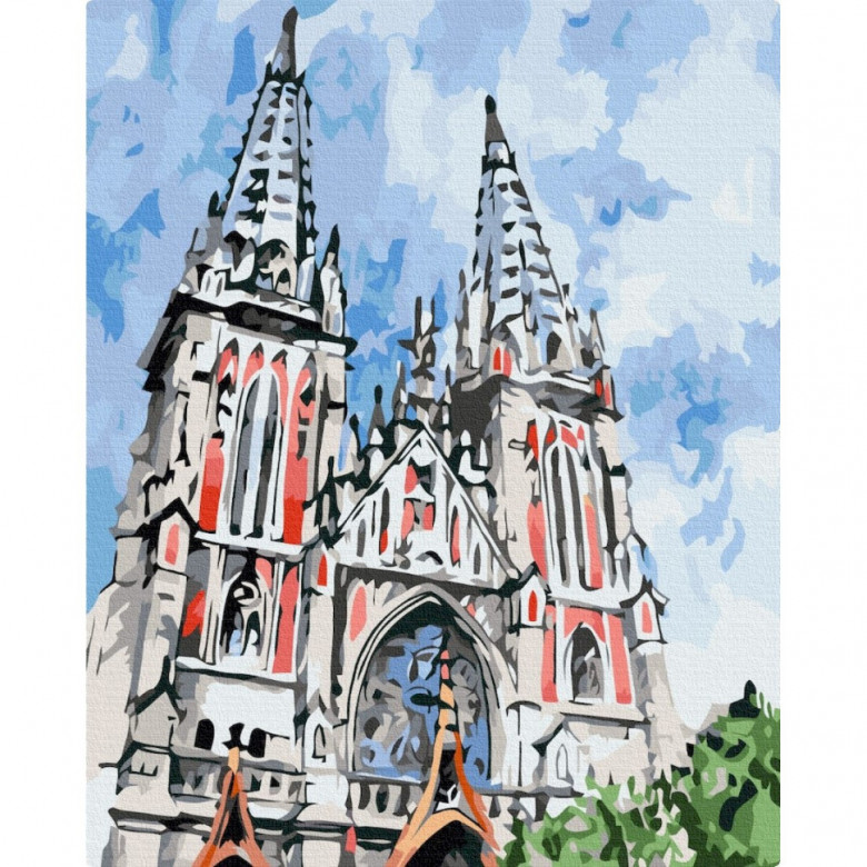 Картина за номерами "Костел Святого Миколая" © Мазнєва Марина BS53358, 40х50см Brushme Арт:36977