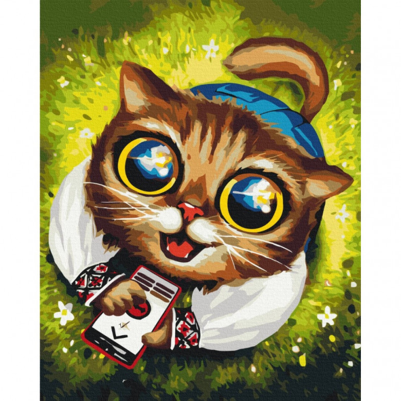 Картина за номерами "Котик з ППО" © Маріанна Пащук Brushme BS53418 40х50 см Brushme Арт:27165