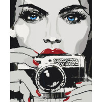 Картина за номерами. Люди "Яскравий погляд" KHO2670, 40х50 см Ідейка Арт:7683