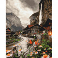 Картина за номерами "Містечко в Швейцарії" BS36527, 40х50 см  Brushme Арт:36572