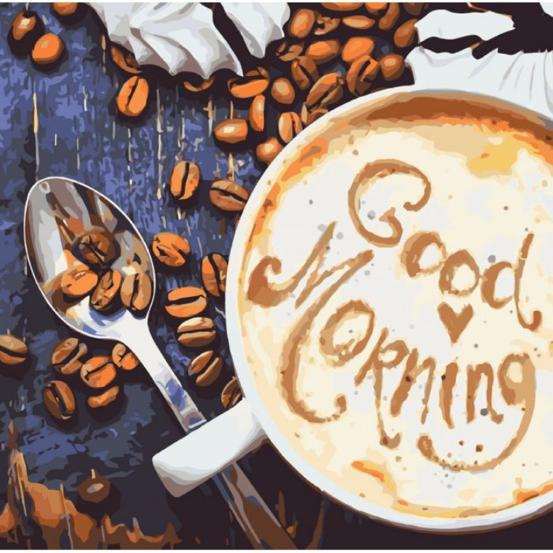 Картина за номерами. Натюрморт "Good Morning" KHO5523, 40x40 см Ідейка Арт:7559