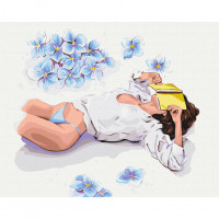 Картина за номерами "Перерва на читання" © Alla Berezovska Brushme BS53810 40x50 см  Brushme Арт:39913
