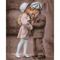 Картина за номерами "Перша троянда" KHO4833, 40 х 50 см Ідейка Арт:35401