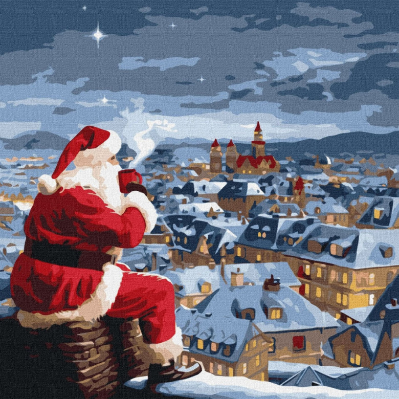 Картина за номерами "Різдвяна ніч" ©art_selena_ua KHO8352 40х40 см Ідейка Арт:35255