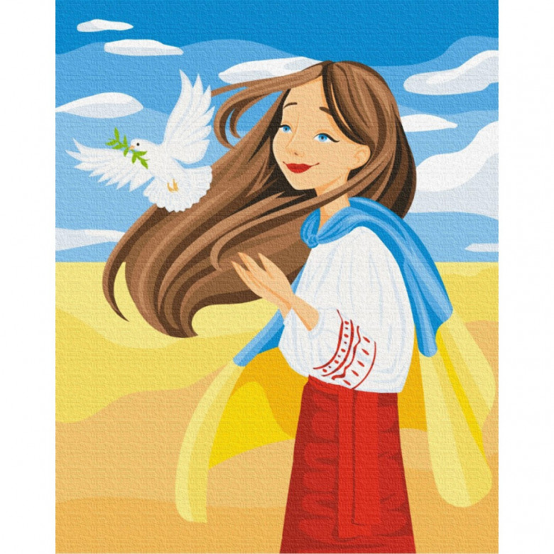 Картина за номерами "Вільна Україна" © Василик Марія Brushme BS53074 40х50 см Brushme Арт:27138