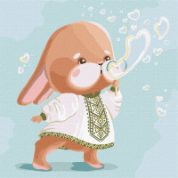 Картина за номерами "Зайчик у вишиванці" Ідейка KHO2400 30х30см Ідейка Арт:25147 Картина за номерами "Зайчик у вишиванці" Ідейка KHO2400 30х30см Ідейка Арт:25147
