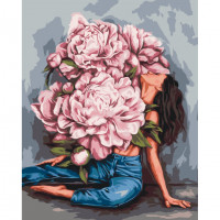 Картина за номерами "Вир піонів" @Дар'я Михайлишина  Brushme BS53219 40х50 см Brushme Арт:29028