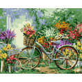 Картина за номерами. Art Craft "Велосипед в квітах" 40x50см 12501 ArtCraft Арт:14345