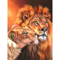 Картина за номерами. Brushme "Левова любов" GX7279, 40х50 см Brushme Арт:11179 Картина за номерами. Brushme "Левова любов" GX7279, 40х50 см Brushme Арт:11179