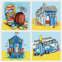 Картина за номерами. Абстракція "Літні пригоди" KHO5022, 40х40 см Ідейка Арт:8866 Картина за номерами. Абстракція "Літні пригоди" KHO5022, 40х40 см Ідейка Арт:8866