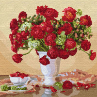 Картина за номерами. "Багряний букет (big)" 50x50см KHO13109 Ідейка Арт:17506 Картина за номерами. "Багряний букет (big)" 50x50см KHO13109 Ідейка Арт:17506