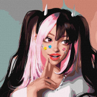 Картина за номерами "Героїня коміксу" ©raretempter Ідейка KHO4965 40х40 см Ідейка Арт:26258