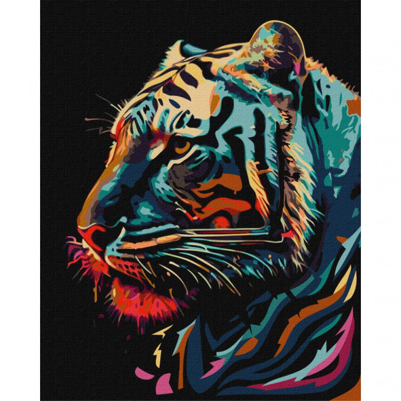Картина за номерами "Хижий красень" ©art_selena_ua Ідейка KHO6518 40х50 см з фарбами металiк extra Ідейка Арт:33527