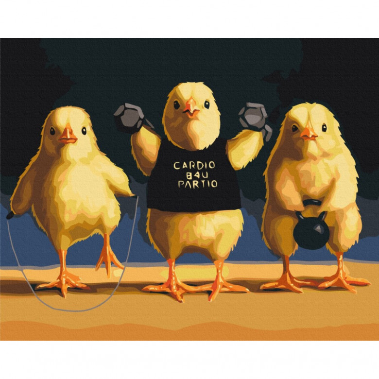 Картина за номерами "Кардіо курчата" ©Lucia Heffernan BS53472, 40х50 см Brushme Арт:36595