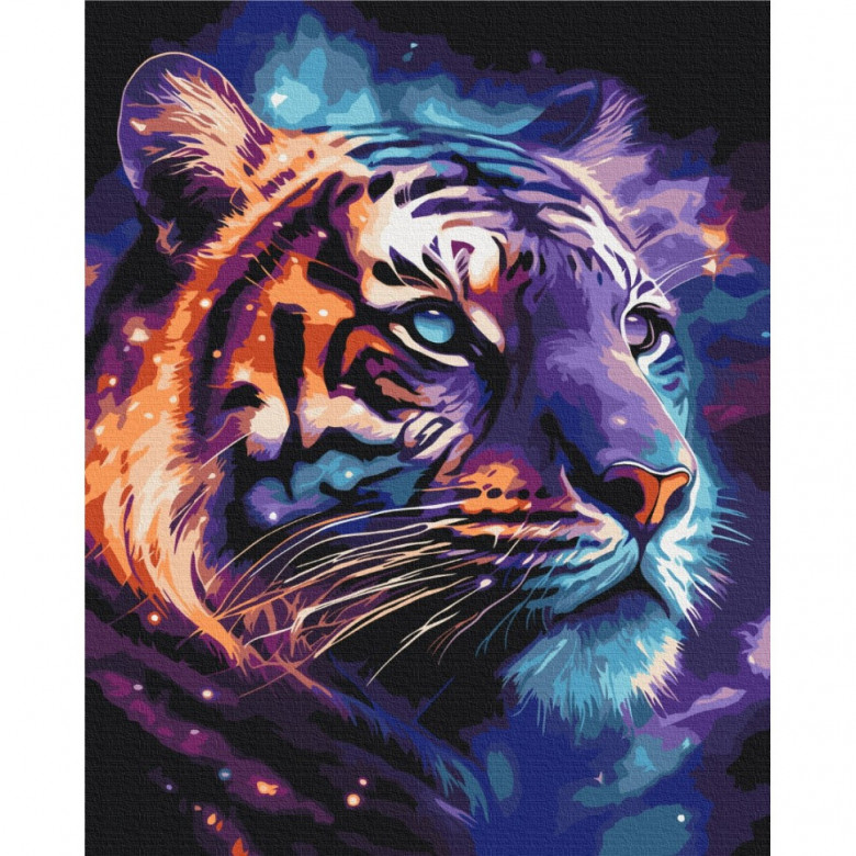 Картина за номерами "Космічний тигр" BS53692  Brushme 40х50 см Brushme Арт:31478