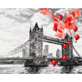 Картина за номерами "Повітряні кульки над Тауерським мостом" Brushme BS51704 40х50 см Brushme Арт:29120