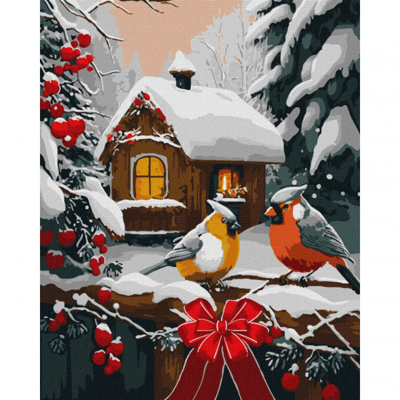Картина за номерами "Снігова казка" ©art_selena_ua Ідейка KHO6534 40х50 см Ідейка Арт:34894