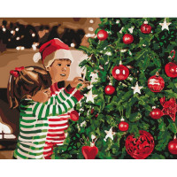 Картина за номерами. "Свято наближається" KHO4635, 40х50 см Ідейка Арт:10904 Картина за номерами. "Свято наближається" KHO4635, 40х50 см Ідейка Арт:10904