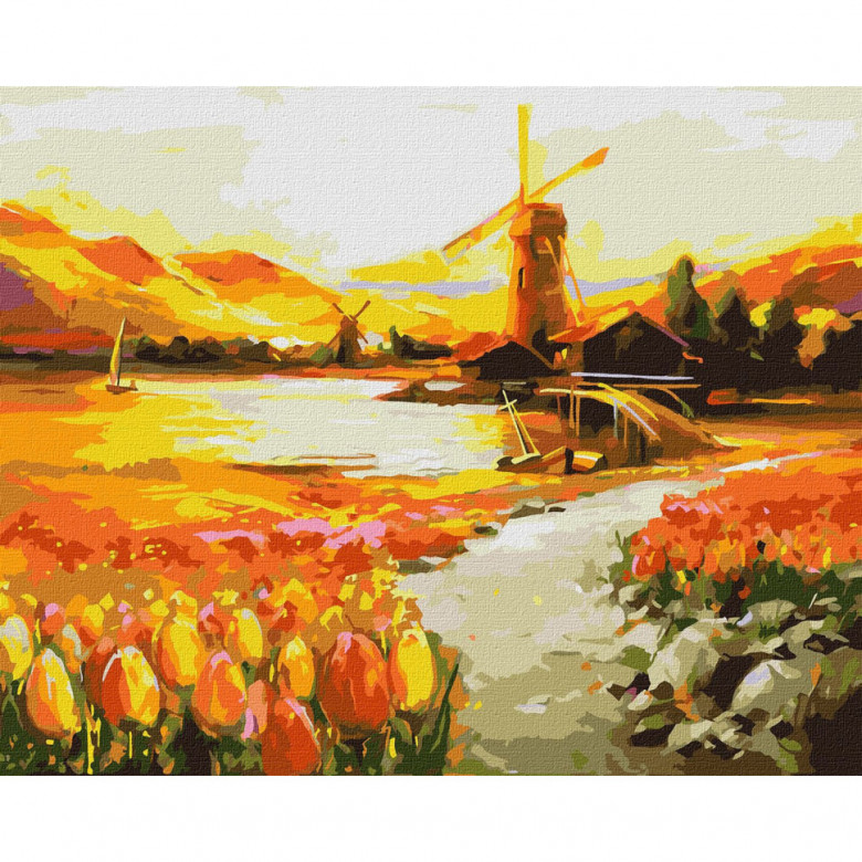 Картина за номерами "У долині тюльпанів" ©BOND Tetiana Ідейка KHO6315 40х50 см Ідейка Арт:30444