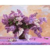 Картина за номерами. "Яскравий букет бузку" 40x50см КНО3111 Ідейка Арт:17352 Картина за номерами. "Яскравий букет бузку" 40x50см КНО3111 Ідейка Арт:17352