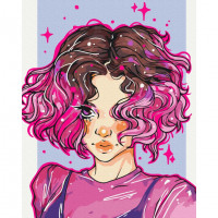 Картина за номерами "Яскраві локони" @nila_art_art BS53521  Brushme 40х50 см Brushme Арт:31470