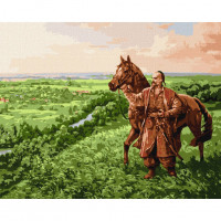 Картина за номерами "Козацький дух" ©Сергій Лобач Ідейка KHO4992 40х50 см Ідейка Арт:26744