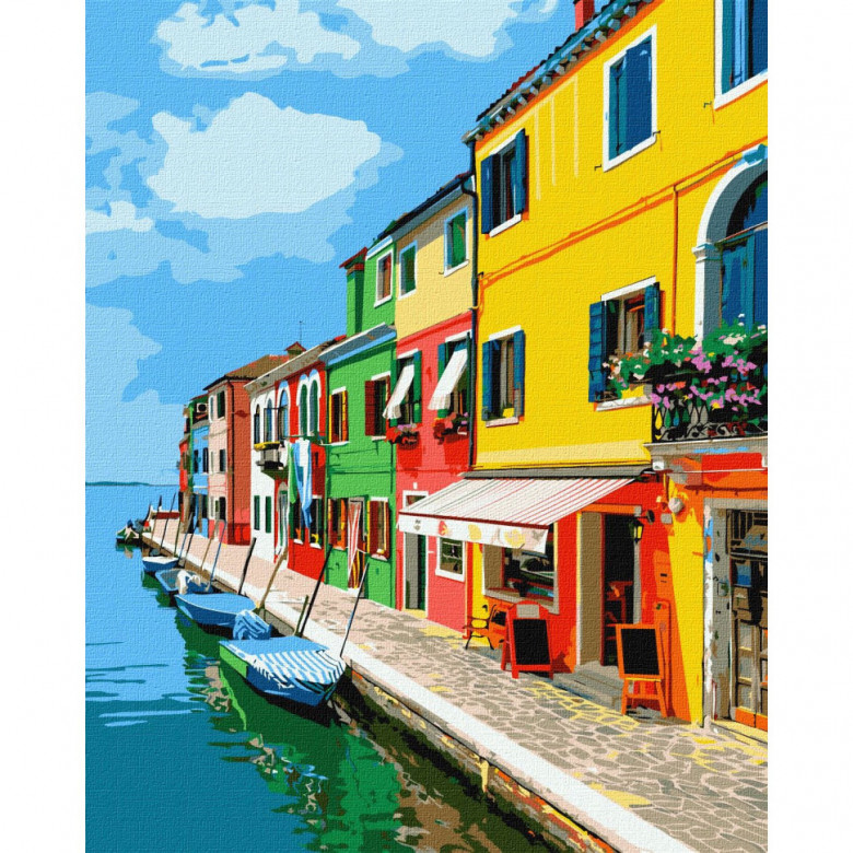 Картина за номерами "Вуличками Італії" Ідейка KHO2714 40х50 см Ідейка Арт:29450