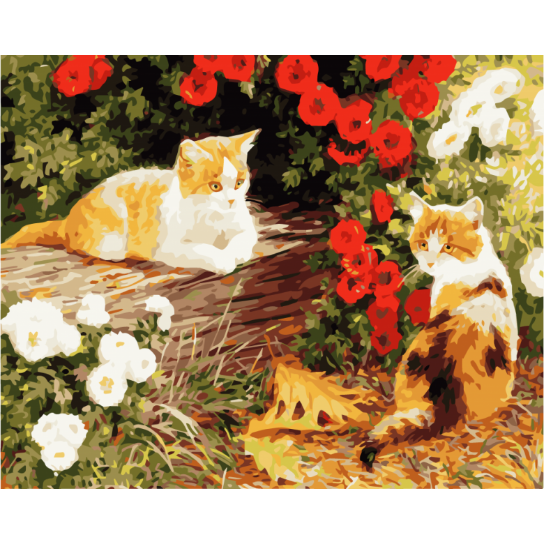 Картина за номерами. Art Craft "Пухнастики в саду" 40x50 см 11604-AC ArtCraft Арт:14939