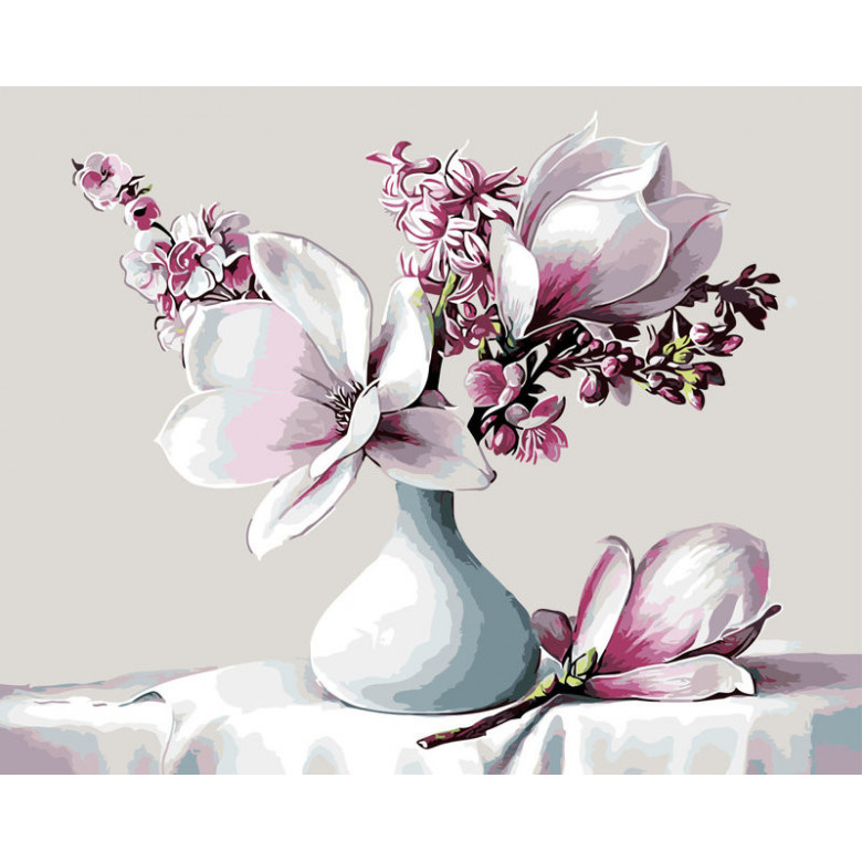 Картина за номерами. Brushme "Букет магнолій" G303, 40х50 см Brushme Арт:9634