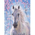 Картина за номерами. Brushme "Кінь в квітах сакури" GX8528, 40х50 см Brushme Арт:10539