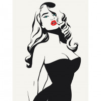 Картина за номерами "Lady in black" 10060-AC 30х40 см ArtCraft Арт:33839