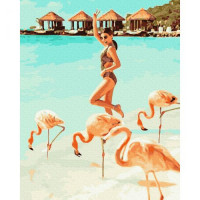 Картина за номерами. Rainbow Art "Чарівні фламінго" GX39594-RA Rainbow Art Арт:18944