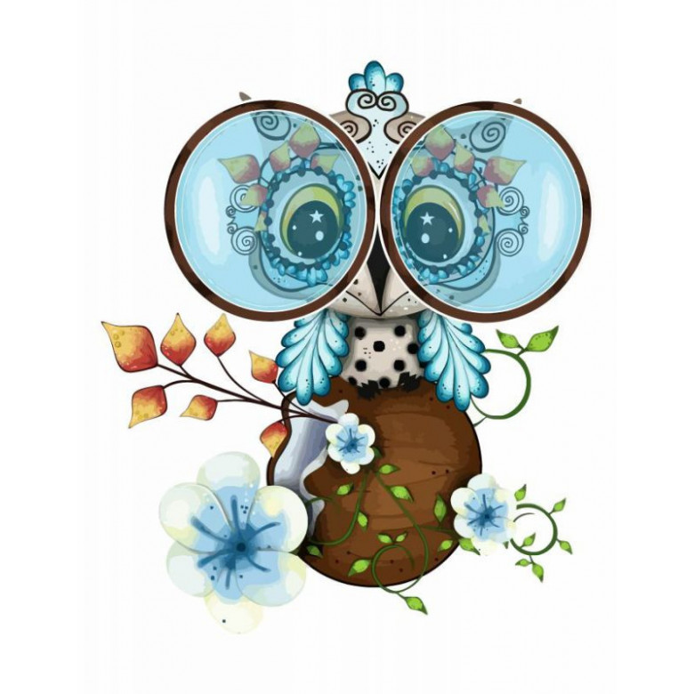 Картина за номерами. Rosa "Cute Owl" 35х45см N00013210 Rosa Арт:13312