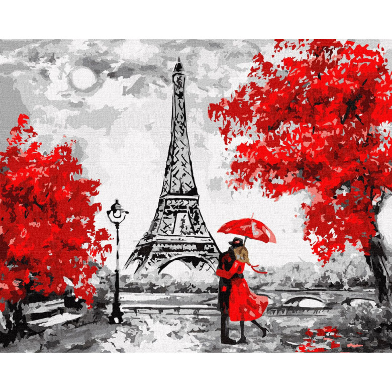 Картина за номерами "Дощовий Париж" Ідейка KHO4819 40х50 см Ідейка Арт:23338