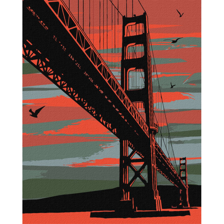 Картина за номерами "Містичний Сан-Франциско" Ідейка KHO3625 40x50 см Ідейка Арт:23810