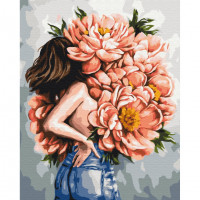 Картина за номерами "Півонії жіночності"@Дар'я Михайлишина Brushme BS53301 40х50 см Brushme Арт:27158