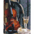 Картина за номерами "Скрипка з вином" BS24650  Brushme 40х50 см Brushme Арт:31437