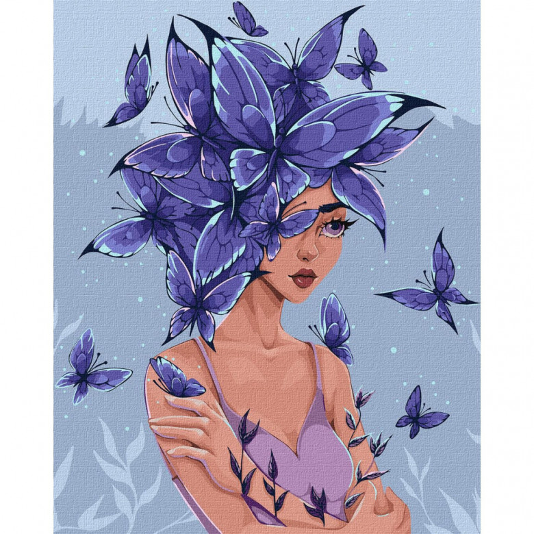 Картина за номерами "Думки-метелики" ©lien_illustration Ідейка KHO2585 40х50 см Ідейка Арт:29112