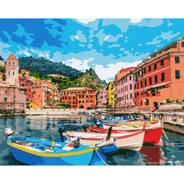 Картина за номерами "Містечко Італії" Ідейка KHO2725 40х50 см Ідейка Арт:29451