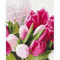 Картина за номерами  "Тюльпани з любов'ю" Brushme BS51324 40х50 см Brushme Арт:29013