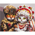 Картина за номерами "Весілля хоробрих  котиків" ©Маріанна Пащук Brushme BS53312 40х50 см Brushme Арт:28936