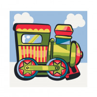 Розпис на полотні "Паравозик шух-шух" MBS009 Brushme 20х20 см Brushme Арт:31509 Розпис на полотні "Паравозик шух-шух" MBS009 Brushme 20х20 см Brushme Арт:31509