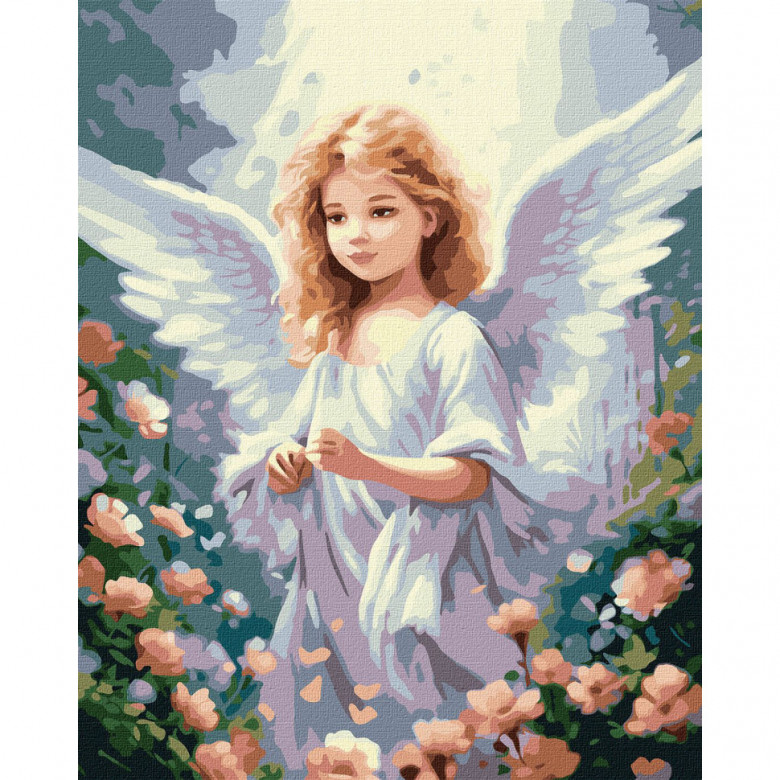 Картина по номерам "Ангельська зовнішність" KHO5121 40х50см                                       Ідейка Арт:39624