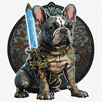 Картина по номерам "Суворий страж" KHO6569 40х40см Ідейка Арт:39641 Картина по номерам "Суворий страж" KHO6569 40х40см Ідейка Арт:39641