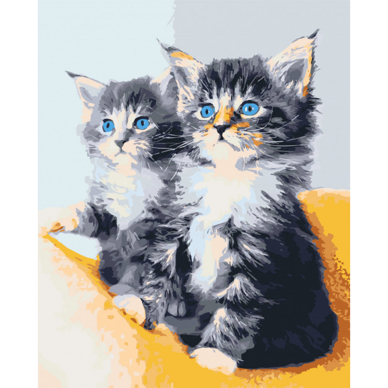 Картина за номерами. Art Craft "Блакитноокі кошенята" 40x50 см 11617-AC ArtCraft Арт:16498