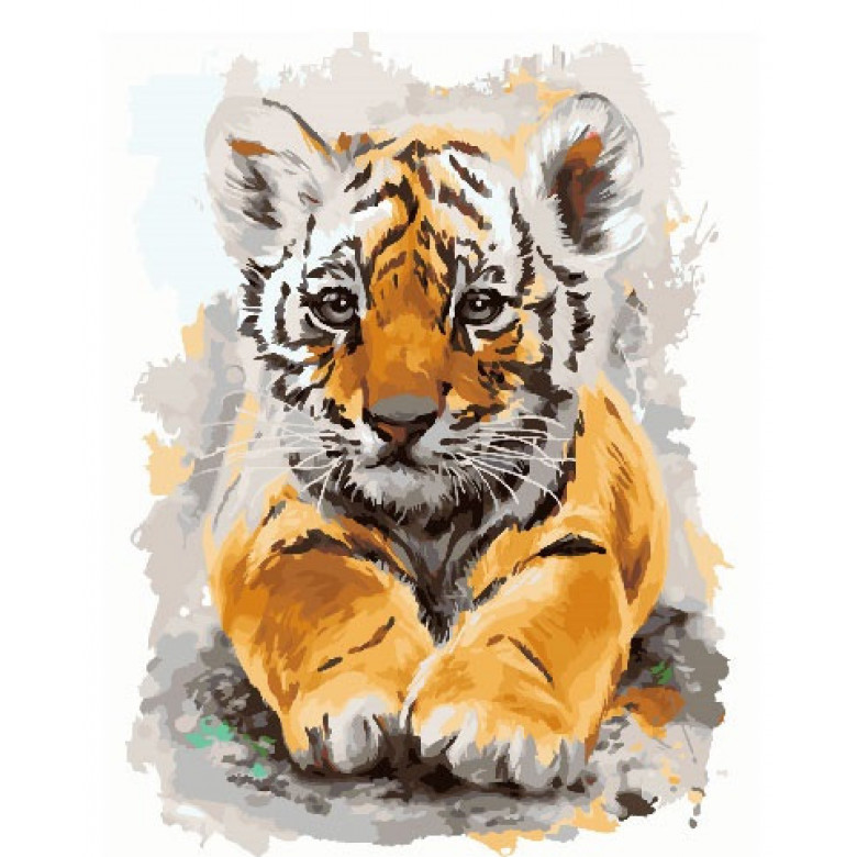 Картина за номерами. Brushme "милий тигр" gx24302 Brushme Арт:14009